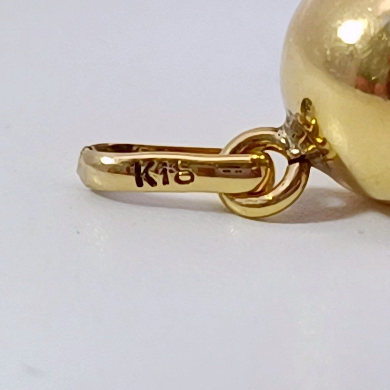 K18 ゴールド ボールトップ ネックレス　ヴィンテージ 18金 K18 男女兼用 ボール ネックレストップ 0.41g Z314 - メルカリ