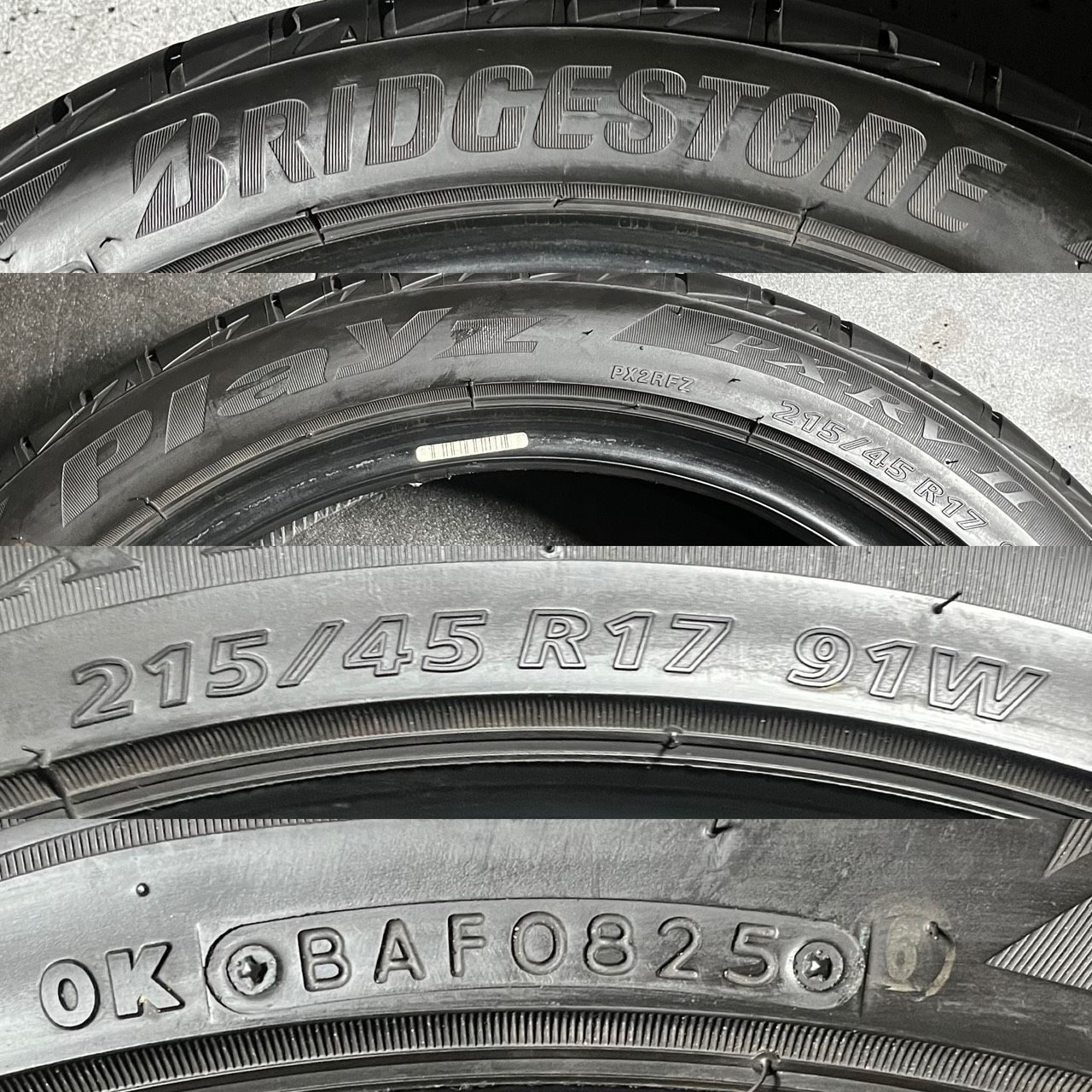 2025年製 約8分山 ブリヂストン BRIDGESTONE プレイズ Playz PX-RV Ⅱ