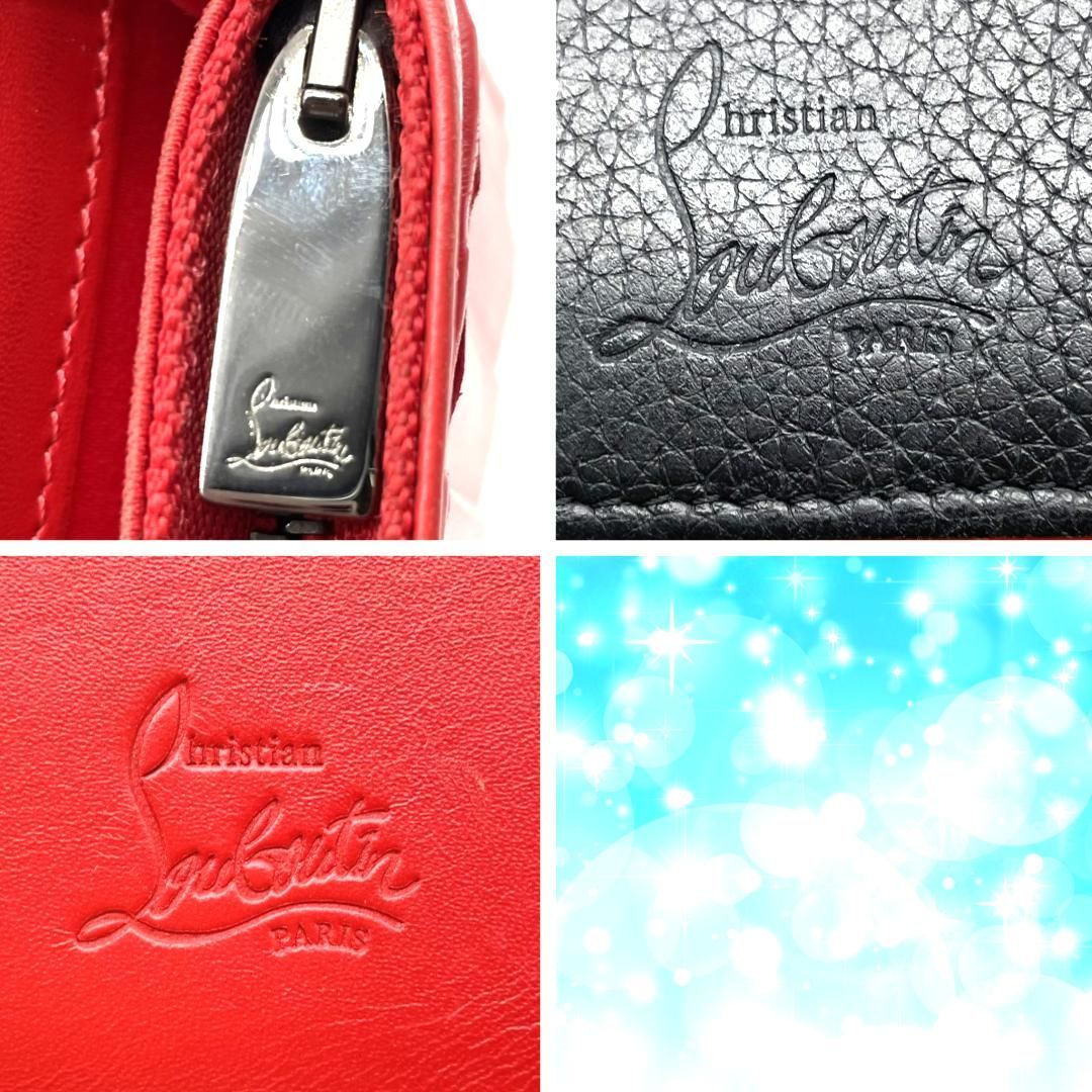 ✨️極美品 クリスチャン・ルブタン 二つ折り財布 スパイクスタッズ