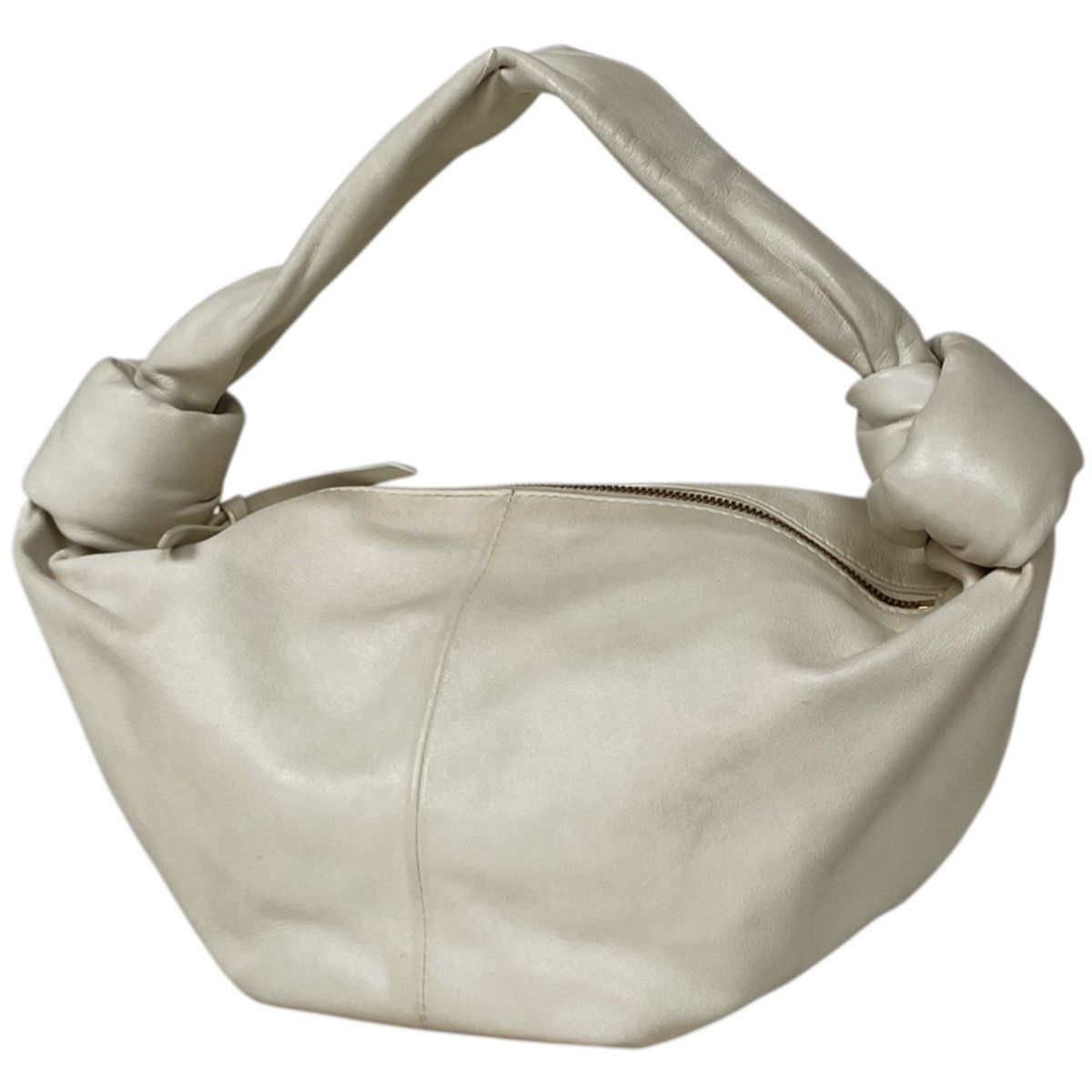 BOTTEGA VENETA ホワイトレザー ハンドバッグ BOTTEGA VENETA ボッテガヴェネタ ホワイト レザー ハンドバッグ