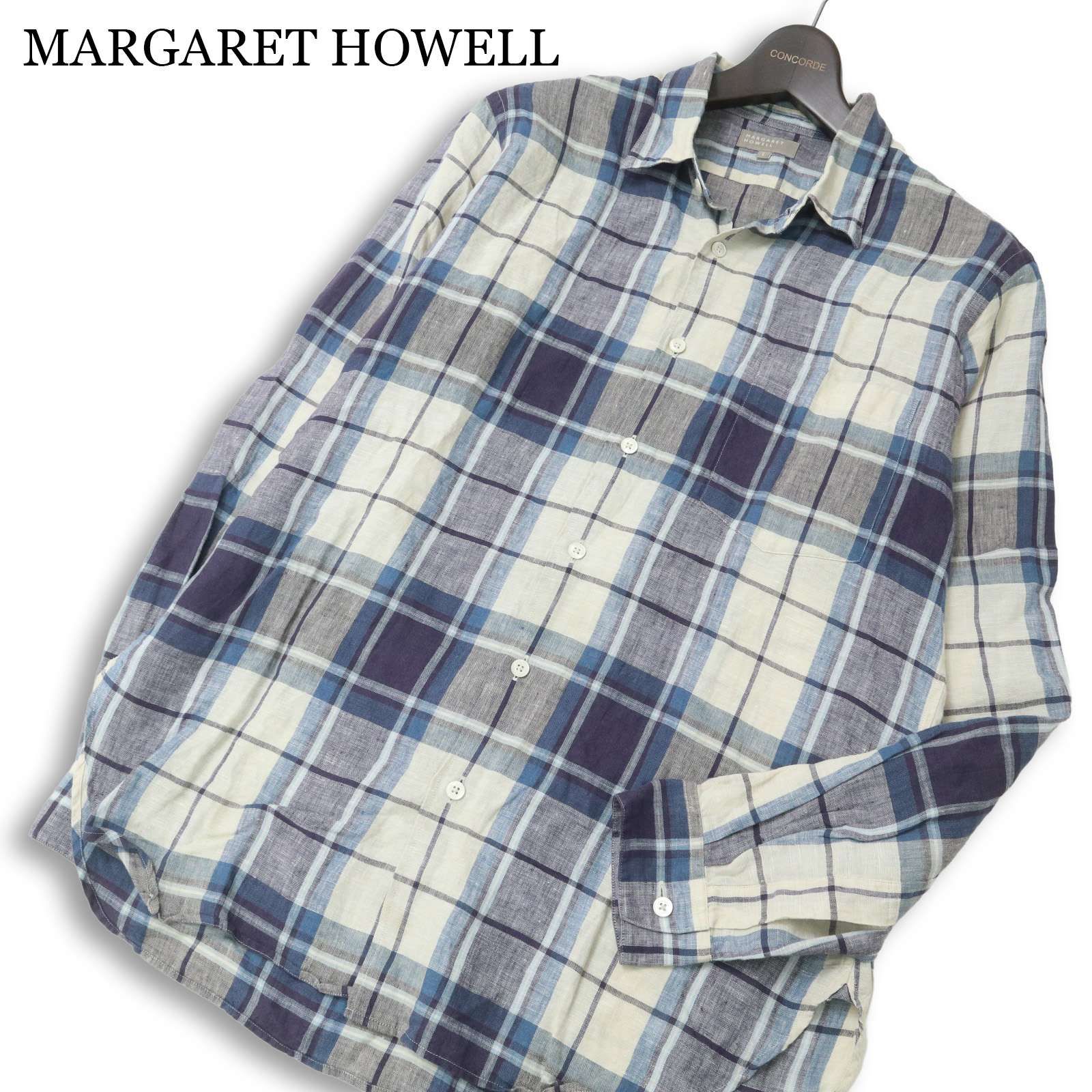MARGARET HOWELL マーガレットハウエル 春夏 麻 リネン100％☆ 長袖
