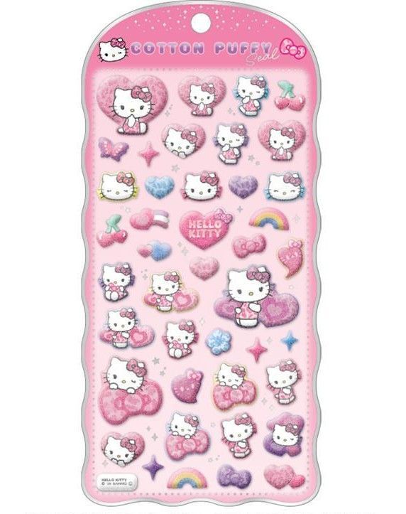 正規品】コットンパフィー シール サンリオ マイメロ＆クロミ