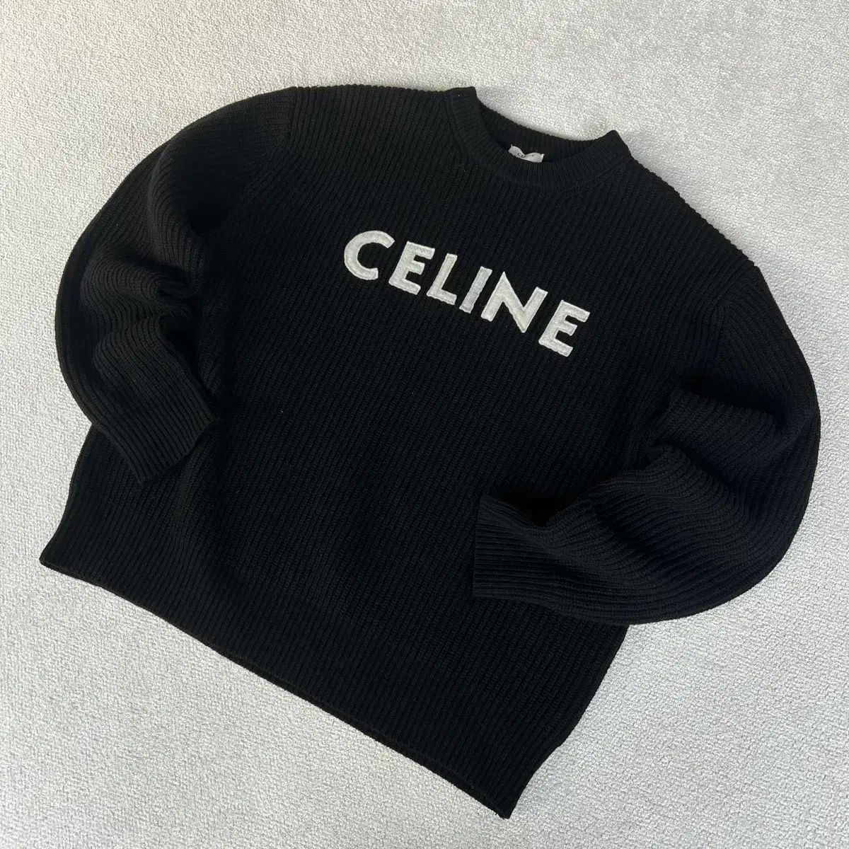 Celine セリーヌ ブラック ロゴ ニット S - メルカリ