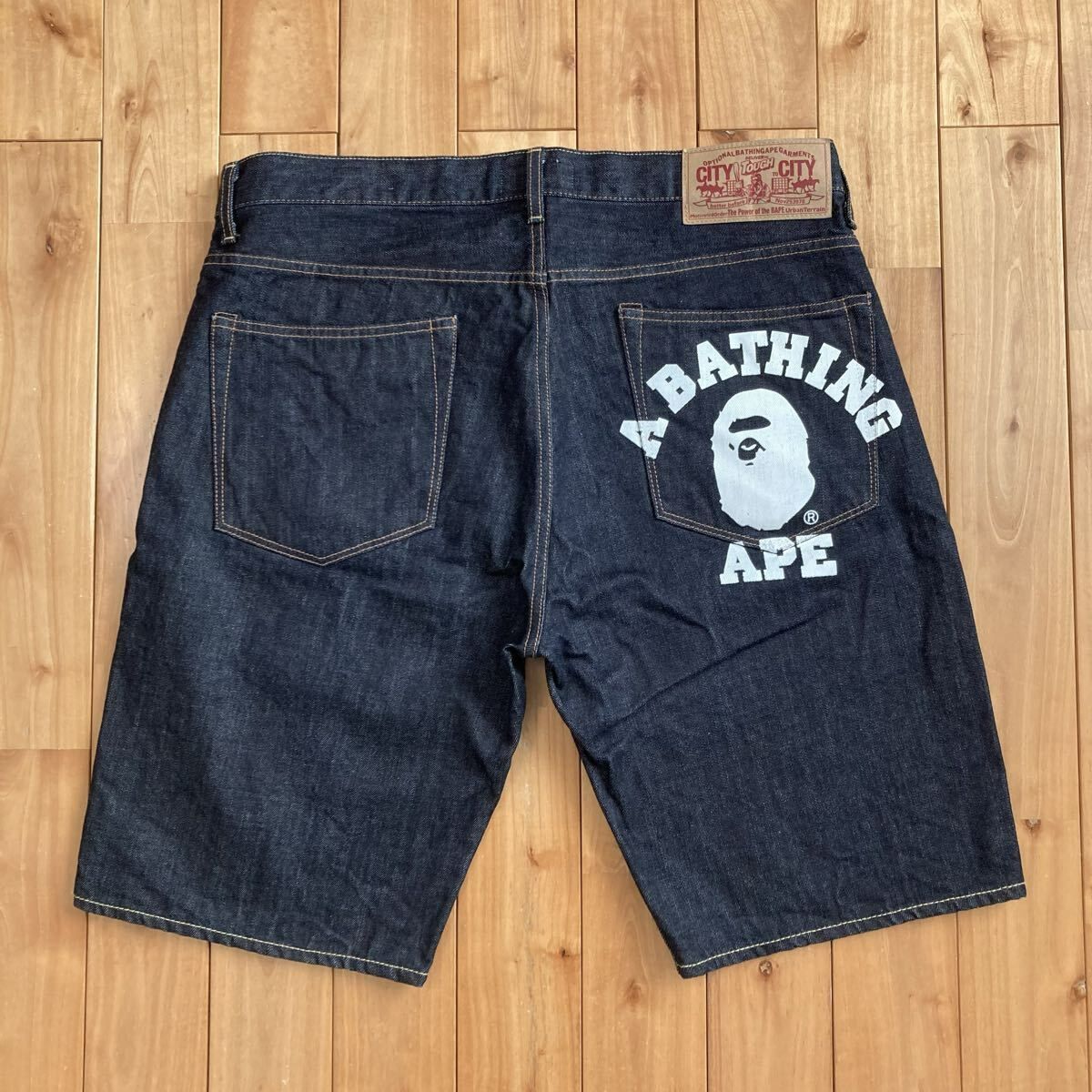 ☆激レア☆ APE 大猿 カモ デニム ショーツ ハーフパンツ S ☆激レア