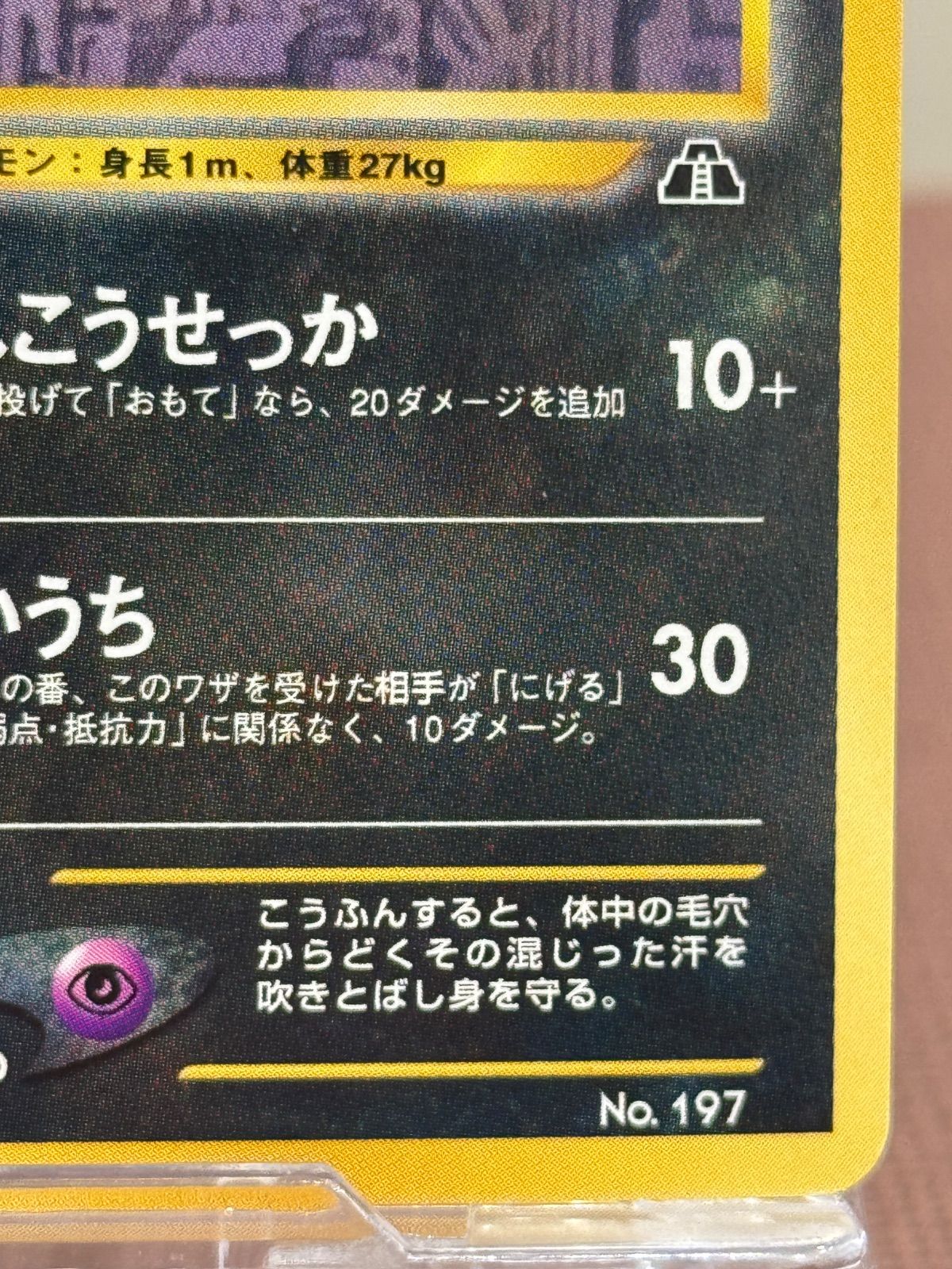 旧裏】 ブラッキー LV.33 旧裏面 No.197 プレミアムファイル2 ポケモン