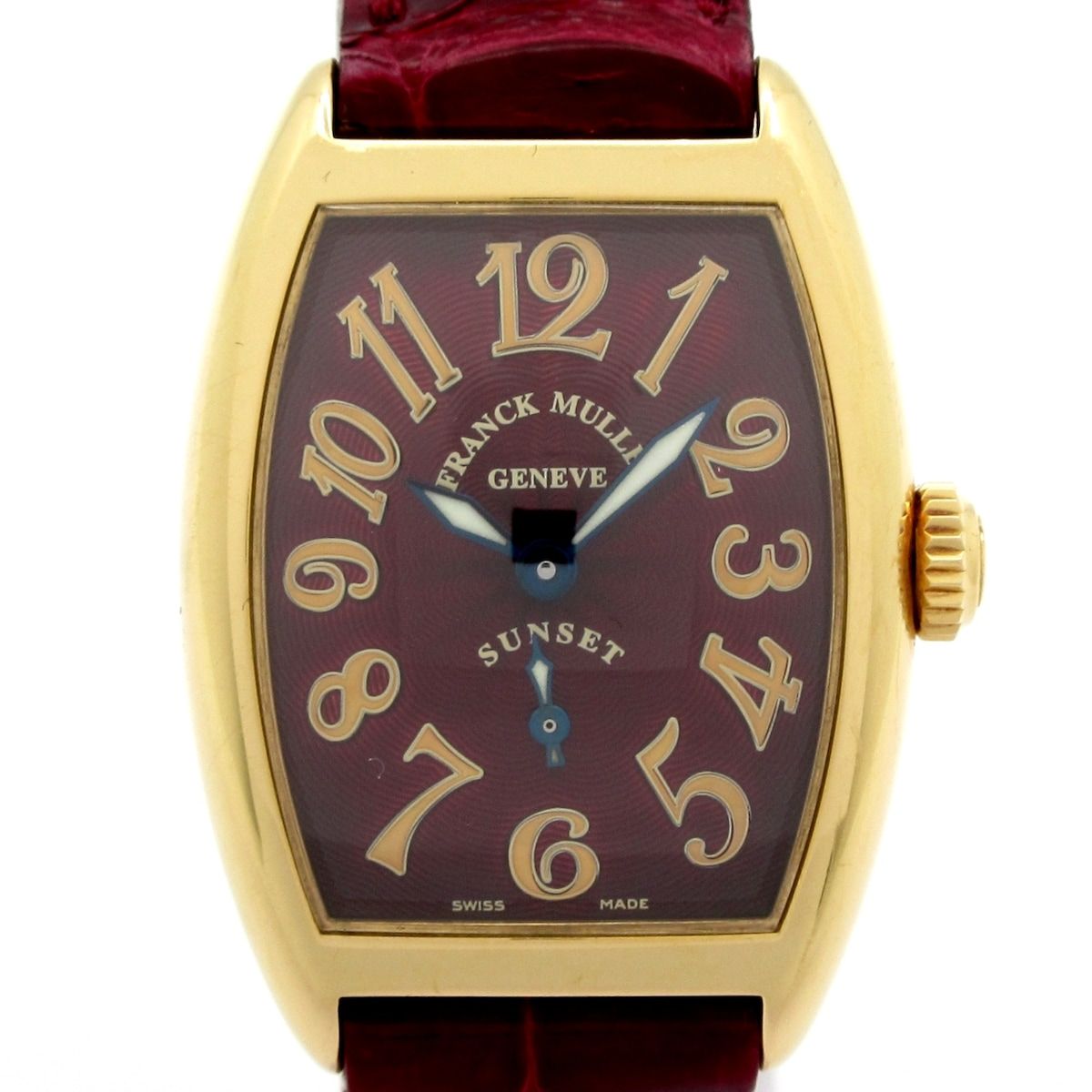 FRANCK MULLER(フランクミュラー) 腕時計 トノーカーベックス サンセット 1750S6SUN レディース K18YG/革ベルト ボルドー FRANCK MULLER(フランクミュラー) 腕時計 トノーカーベックス サン