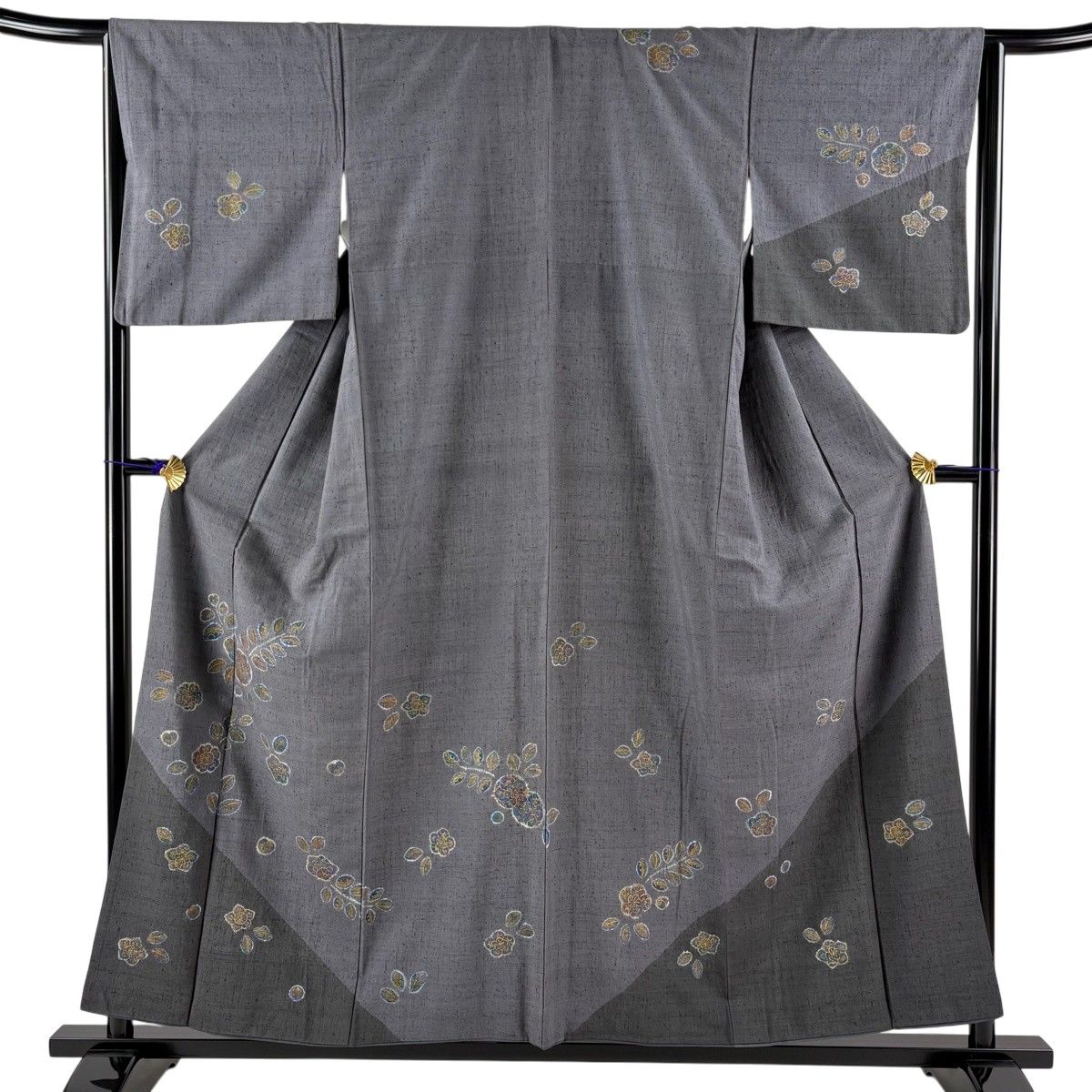 付下げ 身丈166cm 裄丈67cm 正絹 名品 【中古】 付下げ 身丈166cm 裄丈67.5cm L 袷 七宝文 霞 金彩 ぼかし 水色 正絹
