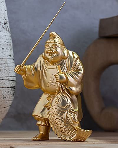 開運七福神 恵比寿（金メッキ/24金） 仏師：牧田秀雲 原型＿仏像 置物