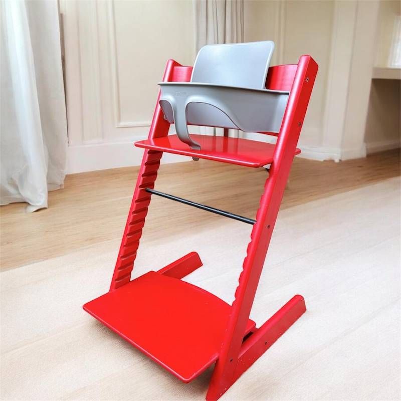 Stokke 【ストッケ】トリップトラップ 赤 延長グライダー付 - ストッケ 