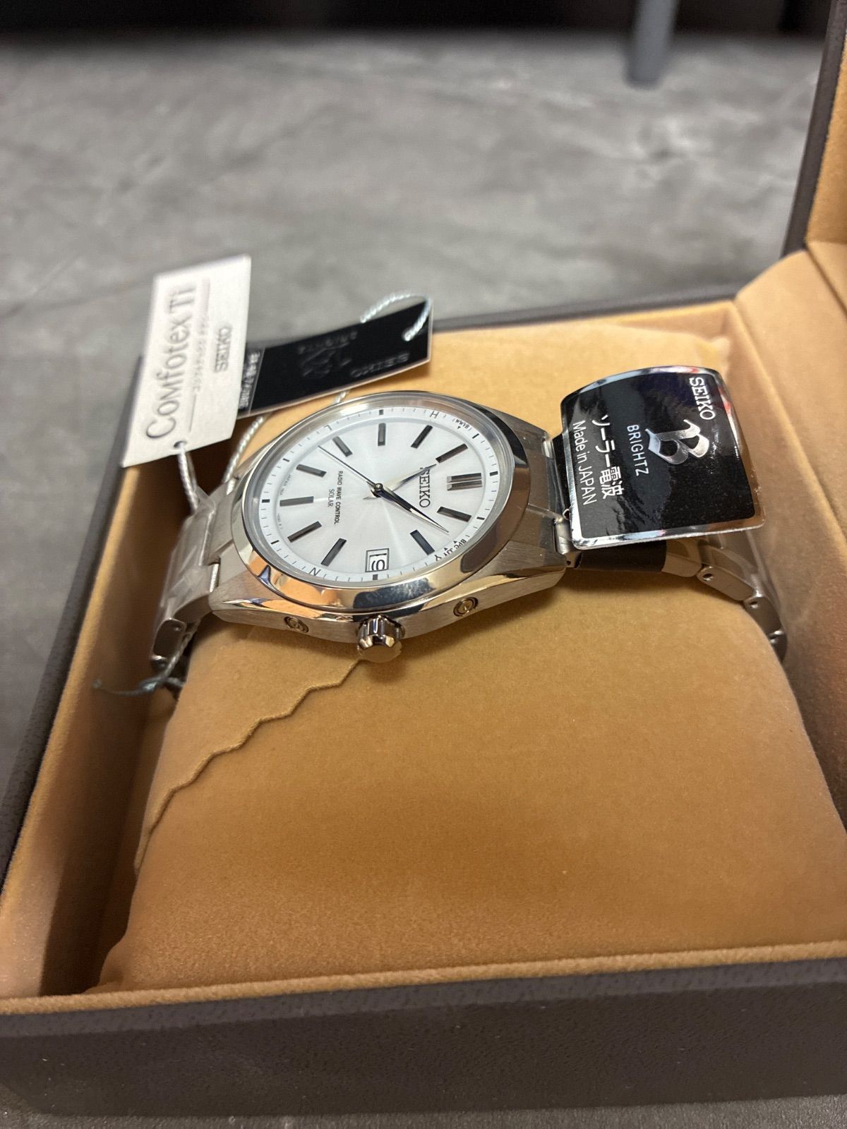  未使用展示品 セイコー ブライツ BRIGHTZ スターティングソーラー電波 SAGZ079 ジャケット 自動巻き時計 腕時計(アナログ)