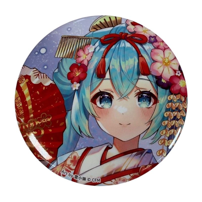 初音ミク はんなり 京都 ラッキー 缶バッジ BOX 2種 和服散歩 舞妓体験