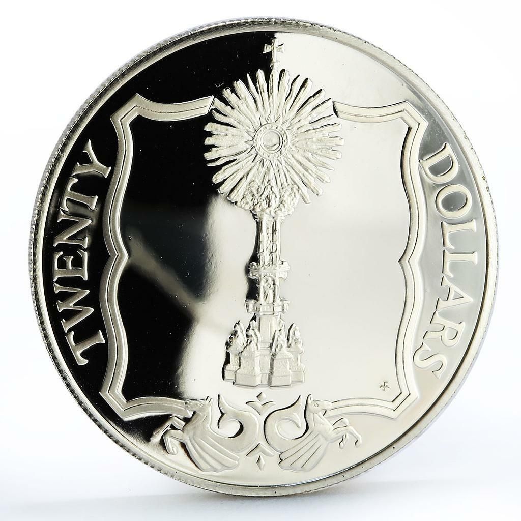 英領ヴァージョン諸島銀貨 20ドル 1985年在銘 プルーフ 19.5g SV925