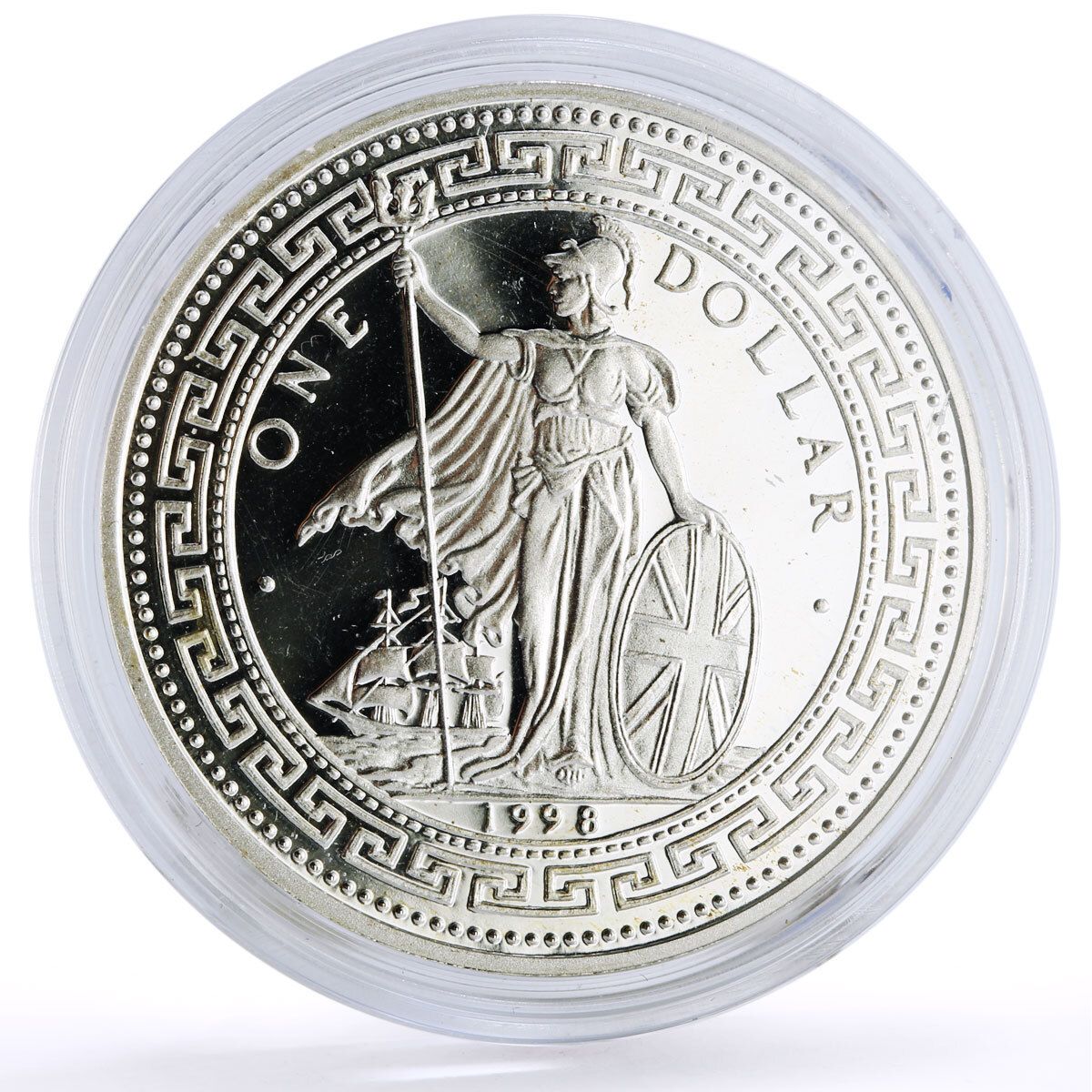 イギリス 1ドル貿易貨幣 ミャンマー ビルマ 孔雀 CuNi コイン 1998年 