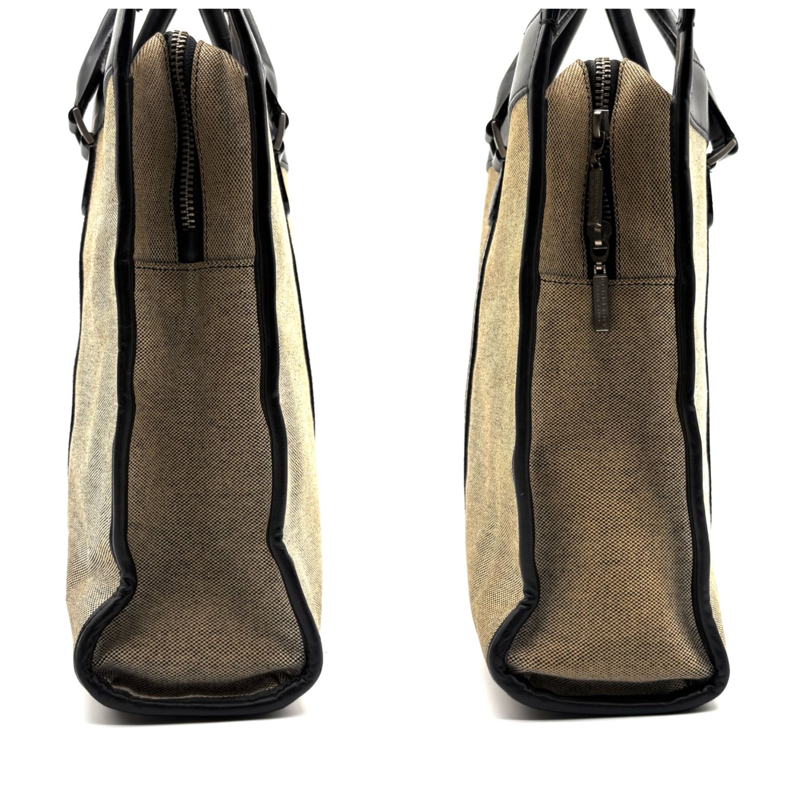 BURBERRY BLACK LABEL canvas leather business totebag バーバリー