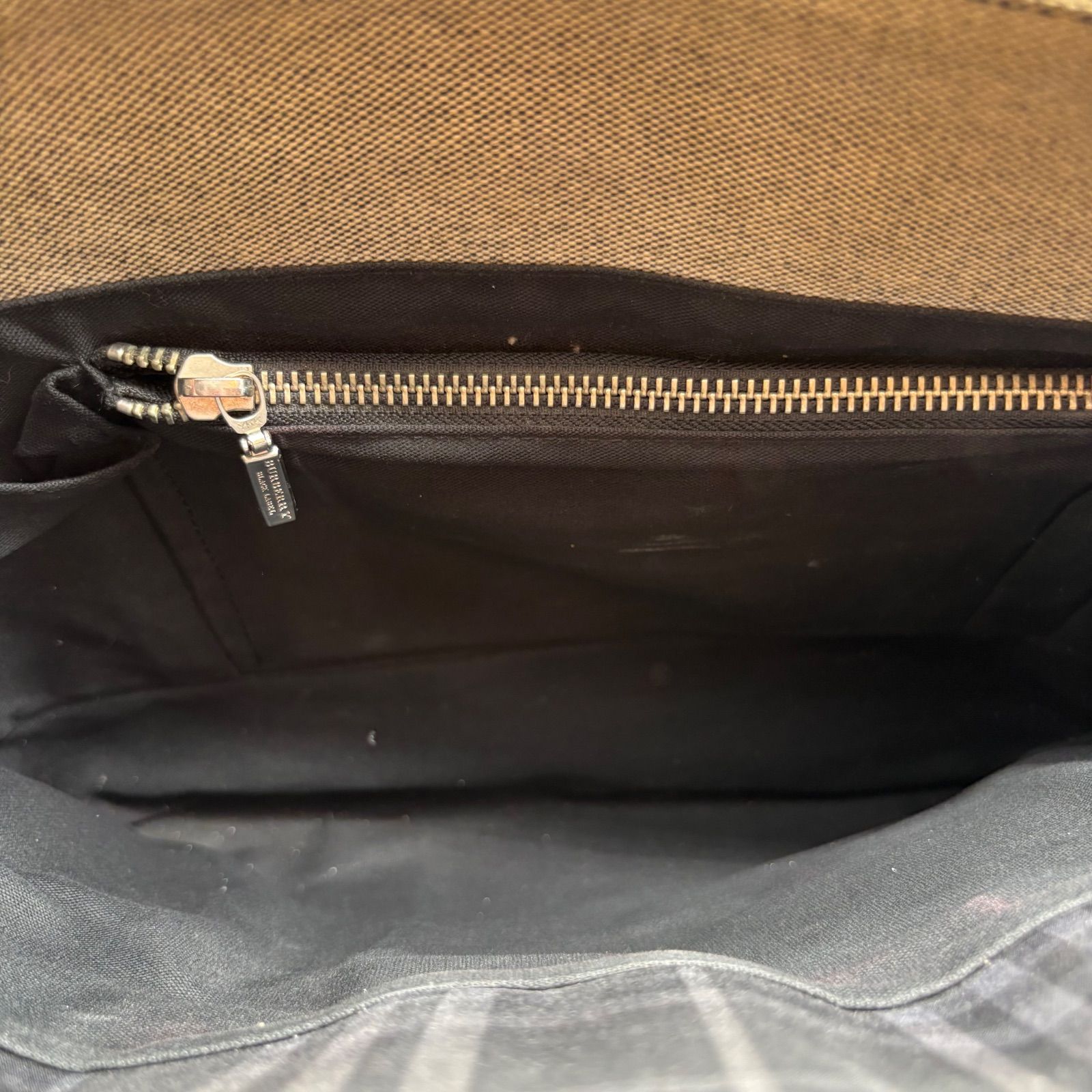 BURBERRY BLACK LABEL canvas leather business totebag バーバリー