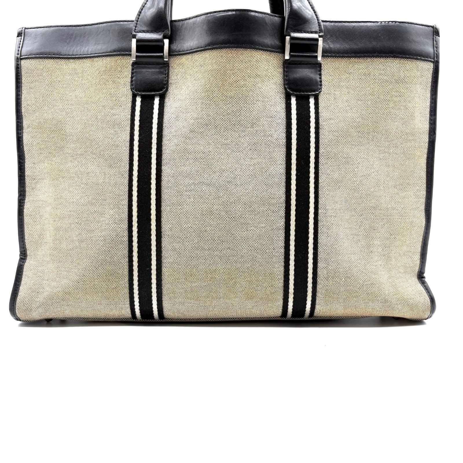 BURBERRY BLACK LABEL canvas leather business totebag バーバリー