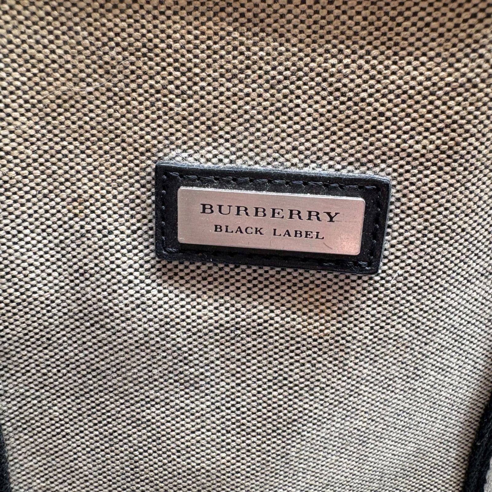 BURBERRY BLACK LABEL canvas leather business totebag バーバリー