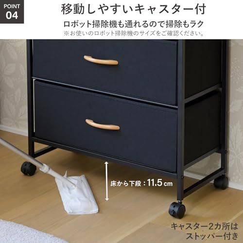 キャスター 付き 山善 チェスト 2960-140-100 棚付き収納チェスト 3段6杯 山善 YAMAZEN チェスト キャスター付き 3段 幅58 奥行29 高さ83cm