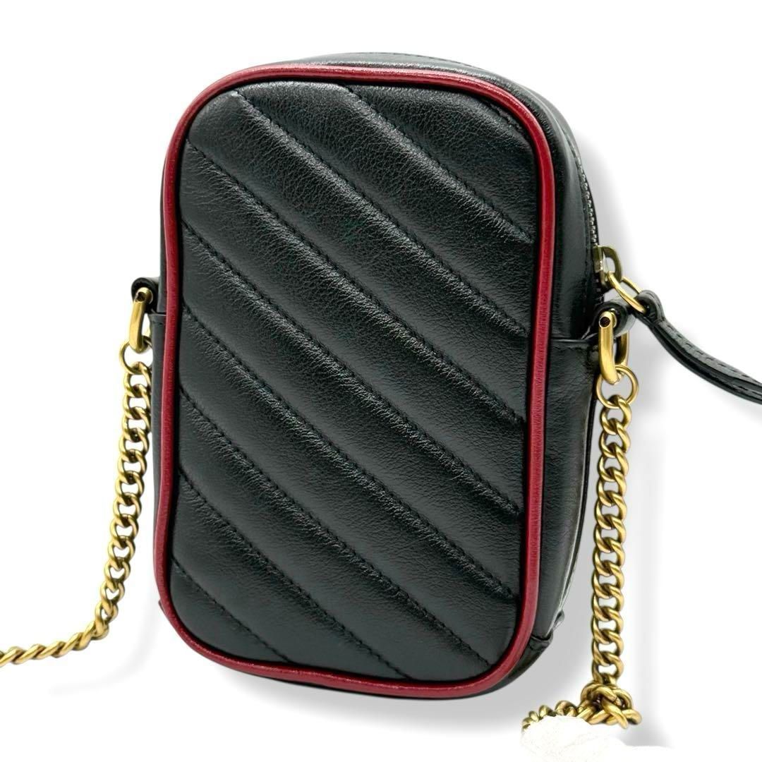 未使用 GUCCI グッチ チェーン ショルダーバッグ マーモント 