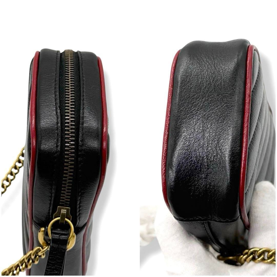 未使用 GUCCI グッチ チェーン ショルダーバッグ マーモント 