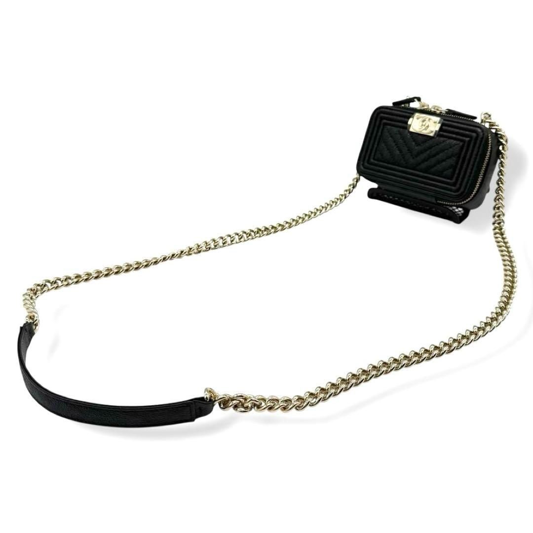 未使用 CHANEL シャネル ボーイシャネル ミニ チェーン ショルダー