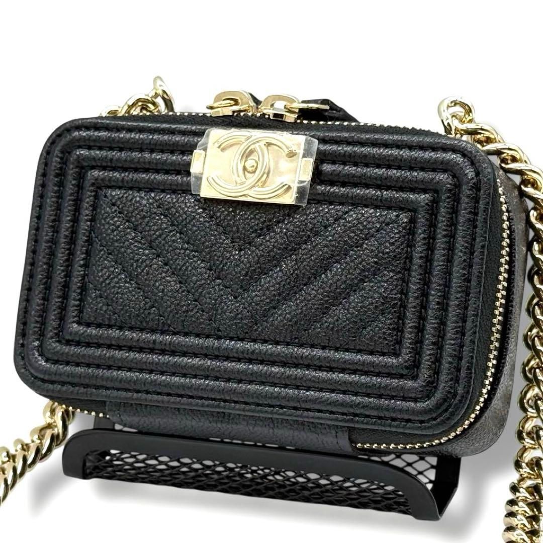 未使用 CHANEL シャネル ボーイシャネル ミニ チェーン ショルダー