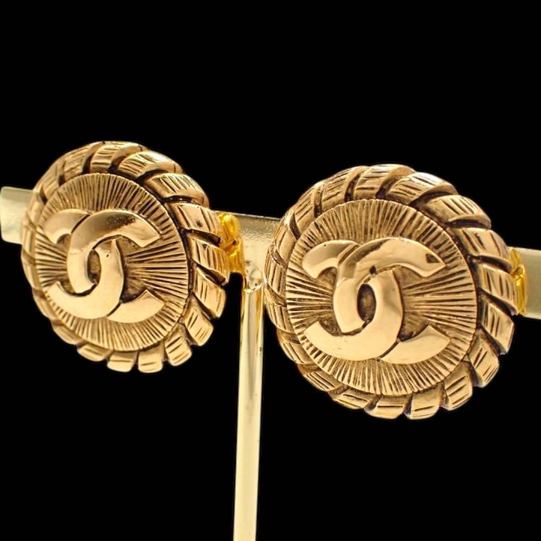 CHANEL シャネル ココマーク イヤリング ラウンド サークル ツイスト 