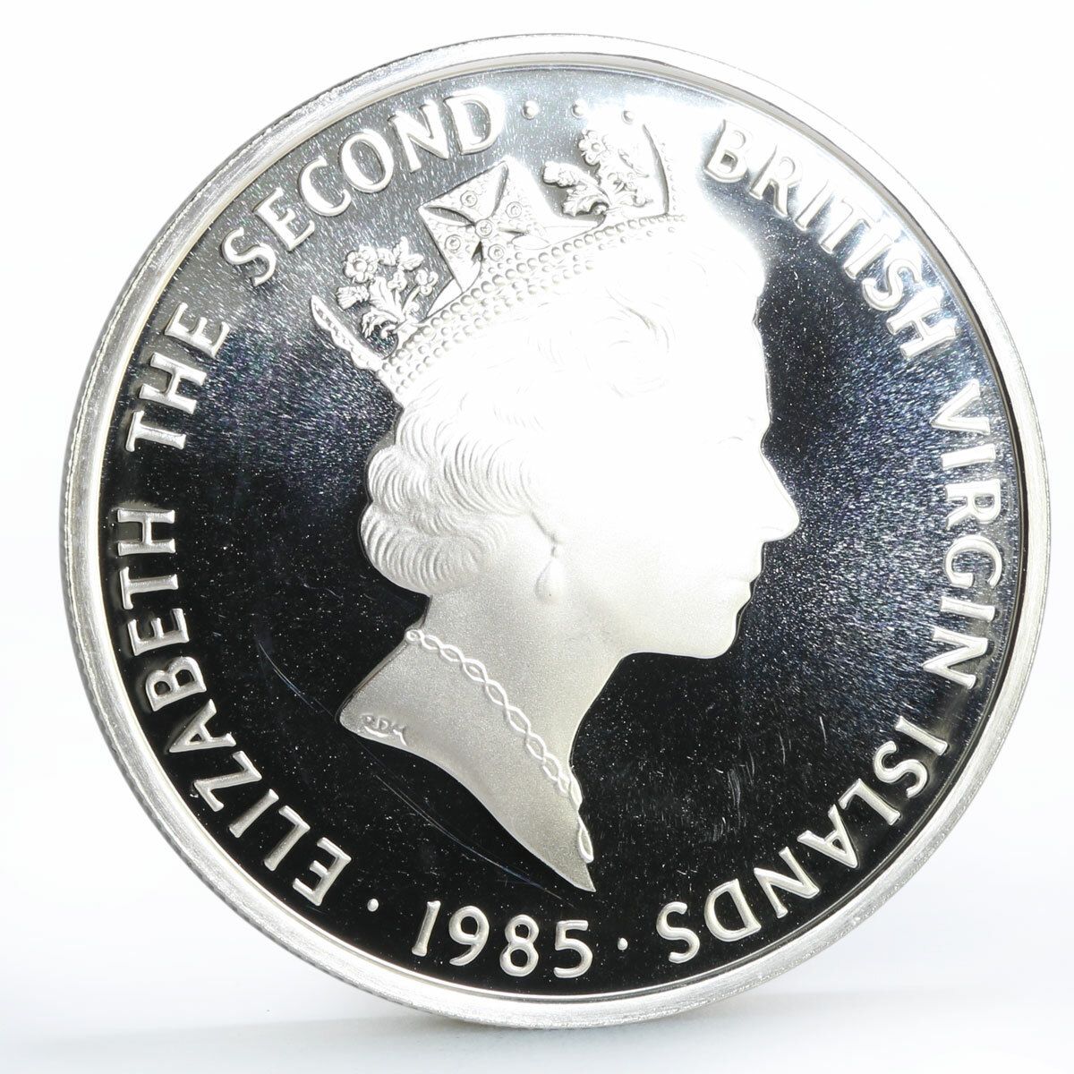 【未使用級】英領ヴァージン諸島 20ドル銀貨 1985年 SV925 英領ヴァージョン諸島銀貨 20ドル 1985年在銘 プルーフ 19.5g SV925