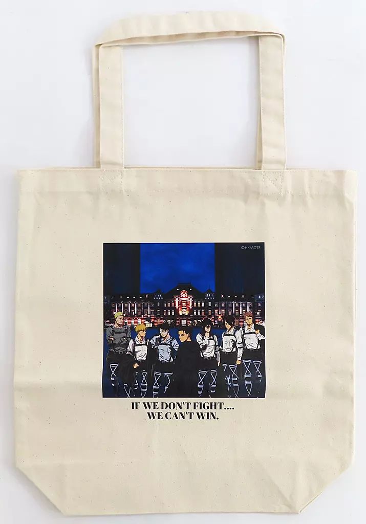 [Used] Bag Survey Corps Tote Bag (Tokyo Station Edition) Natural “Attack on Titan” Tokyo Station 110th Anniversary Commemorative Goods Vol. 1
