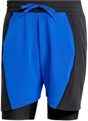新品 [アディダス] ショートパンツ テニス ショーツタイツセット メンズ JTB80 ルシッドブルー/ブラック (IT2264) L
