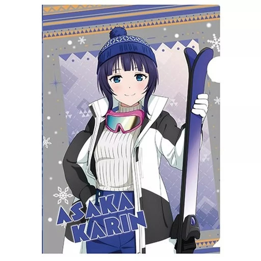 中古】クリアファイル 朝香果林 A4クリアファイル ＜ニジガク雪遊び