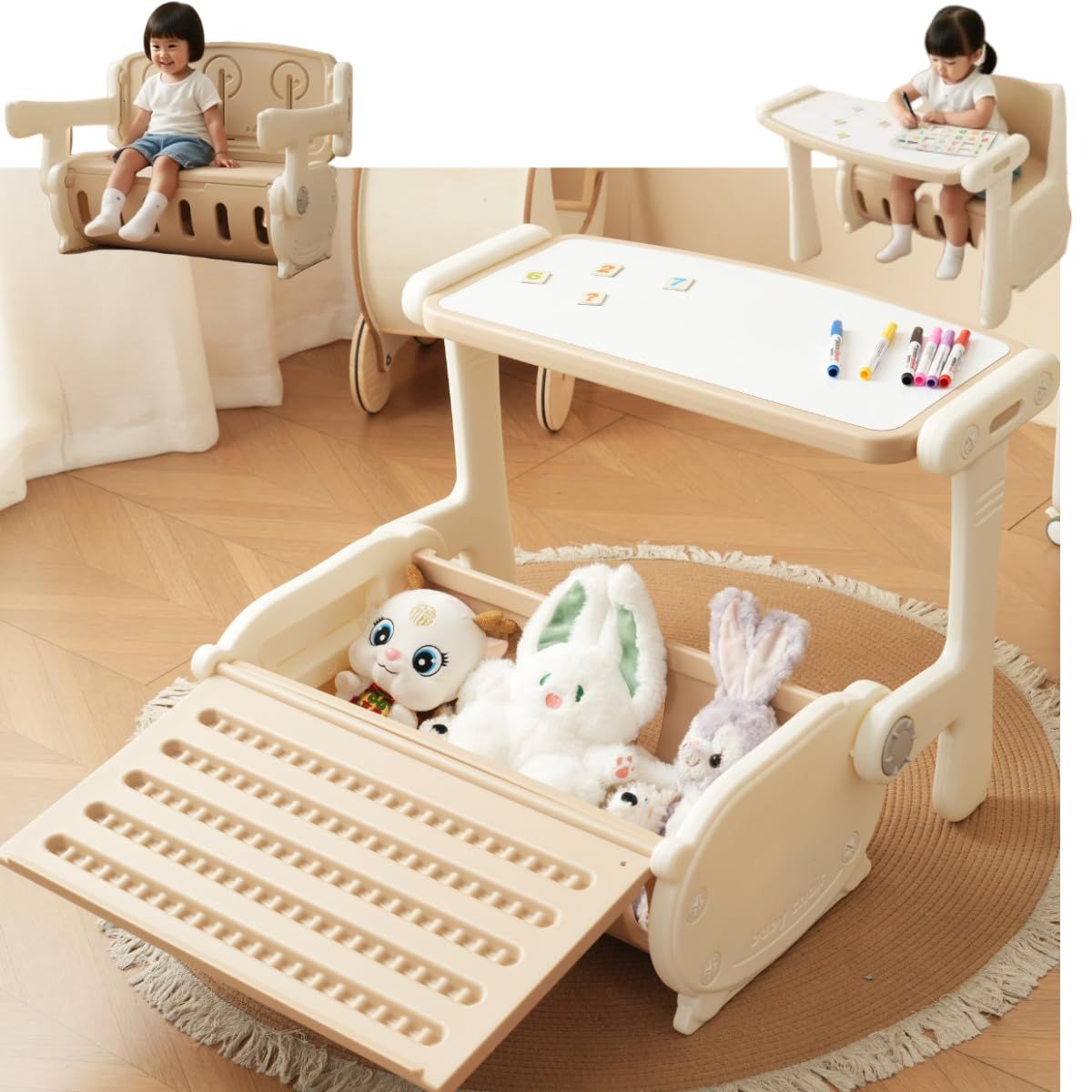 キッチン・食器 LZ LEISURE ZONE 子供 おもちゃ 収納 大容量 一体式 