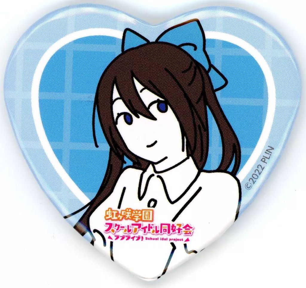 中古】バッジ・ピンズ 桜坂しずく Ver.お散歩 ハート缶バッジ