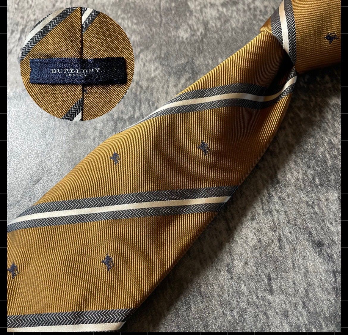 BURBERRY LONDON ライトブラウン シルク ネクタイ[MSE515] - メルカリ