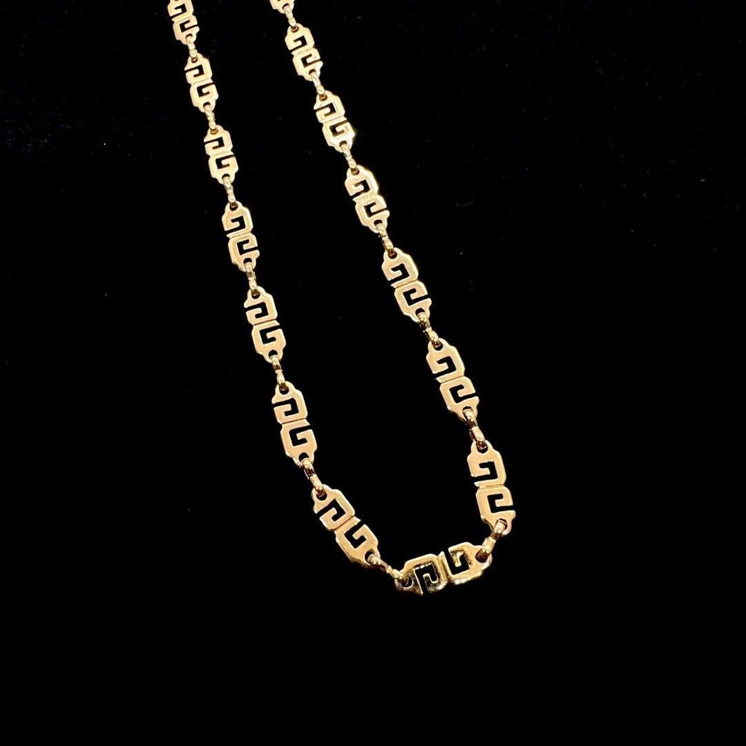 美品☆GIVENCHY ジバンシー ネックレス ゴールド GGロゴ ヴィンテージ 