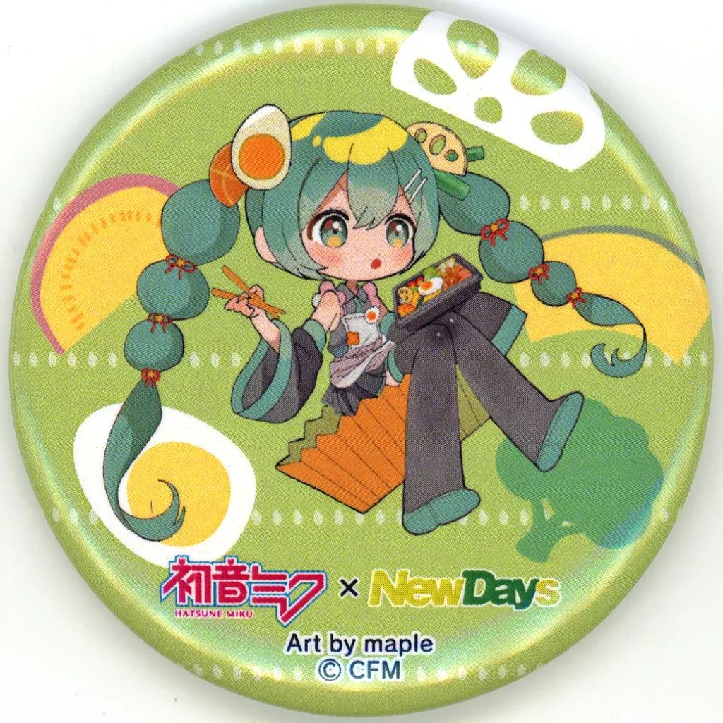 中古】バッジ・ピンズ 初音ミク(おべんとう) 「初音ミク×NewDays 缶