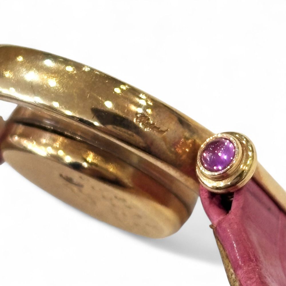 良品 CHOPARD ショパール 750 ハッピーダイヤモンド 3Pピンクサファイア 2Pダイヤモンド クオーツ 腕時計 20/4780-42 稼働品 レディース 古着 中古 USED Chopard（ショパール） 良品 750 ハッピーダイヤモンド 3Pピンク