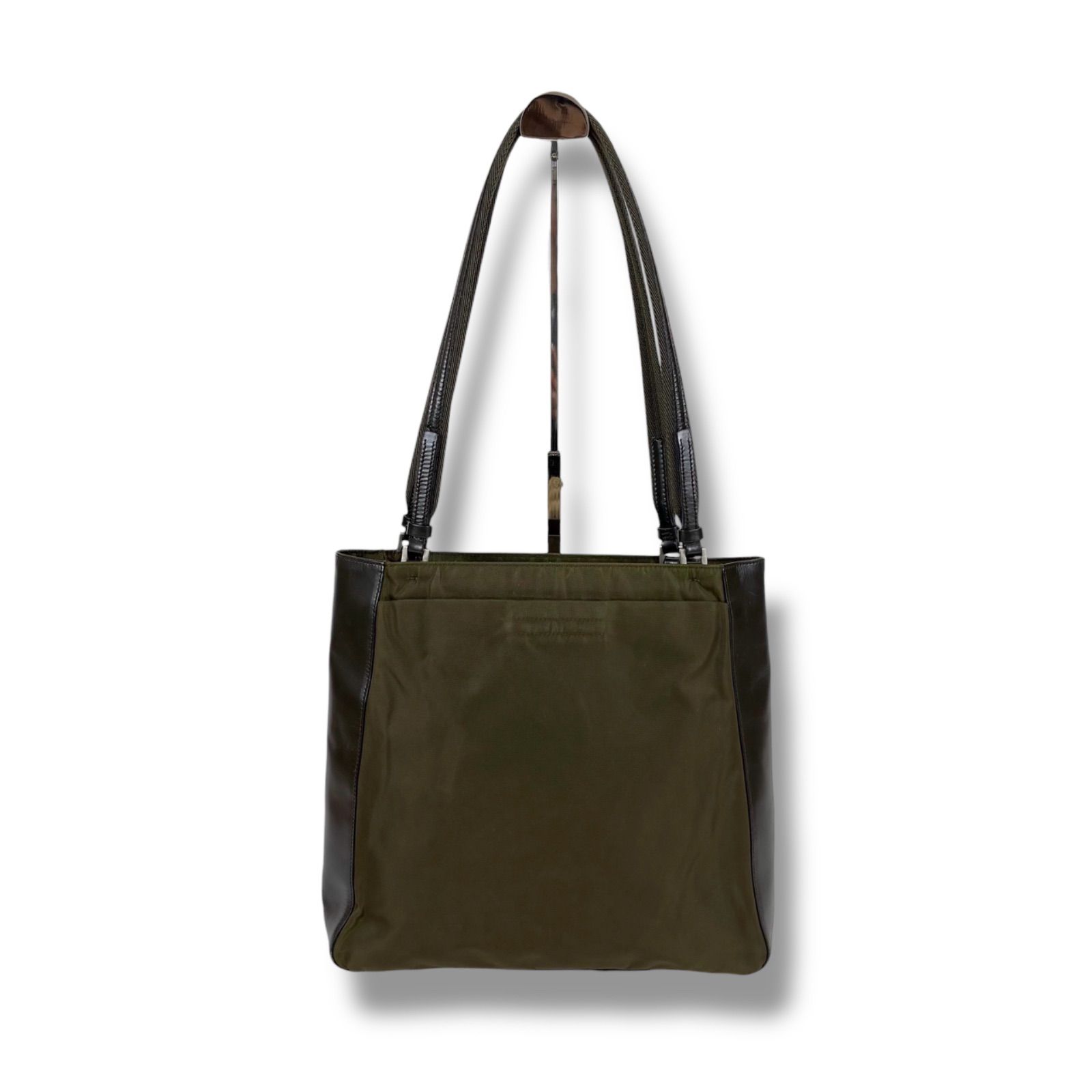 プラダ PRADA トライアングルロゴ ミニトートバッグ セミショルダー 