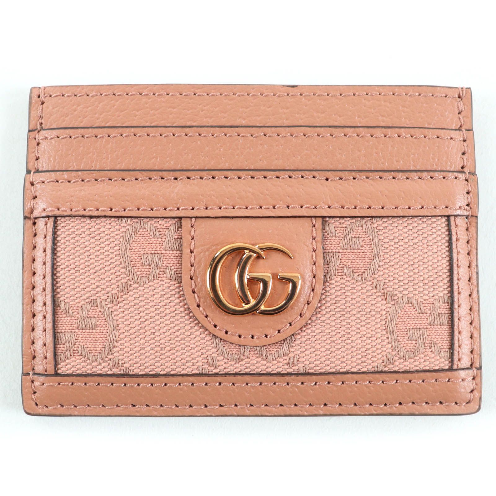 未使用品☆GUCCI グッチ 523159 レザー GGキャンバス GG柄 カード