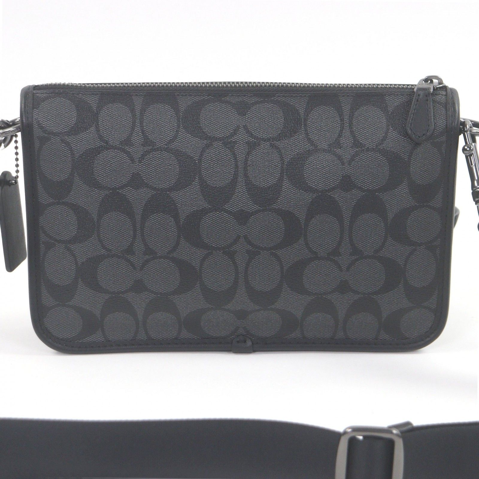 極美品新品近いCOACH コーチ C8141 ヘリテージ ハイブリッド カラーブロック レザー ショルダーバッグ ブラック メンズ 極美品□COACH コーチ C8141 ヘリテージ コンバーチブル クロスボディ