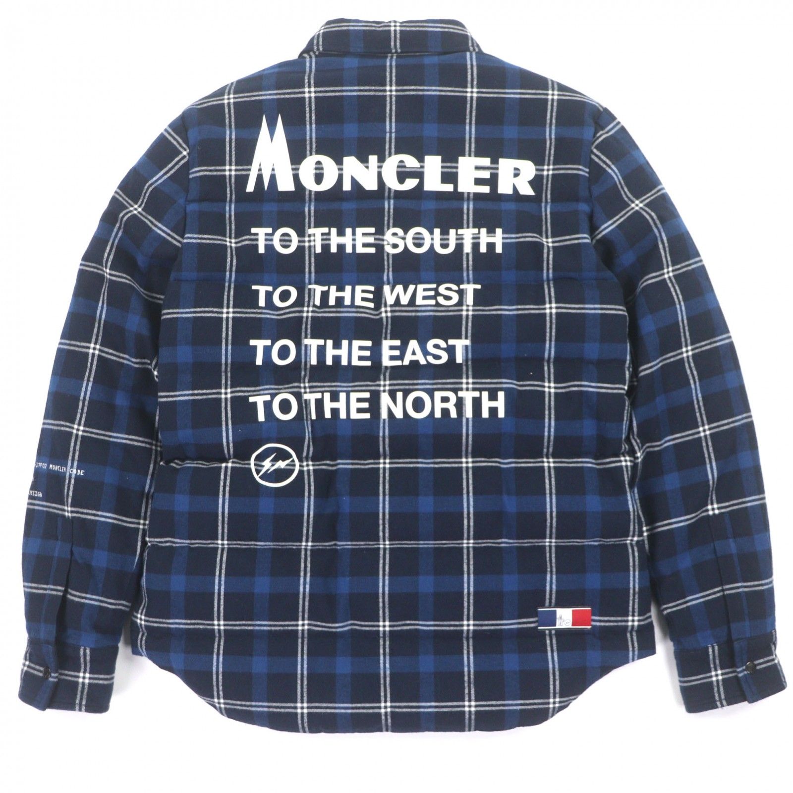 MONCLER GENIUS 7 チェック柄 ダウンジャケット 美品▽モンクレールジーニアス 7 フラグメント ヒロシフジワラ MORAN