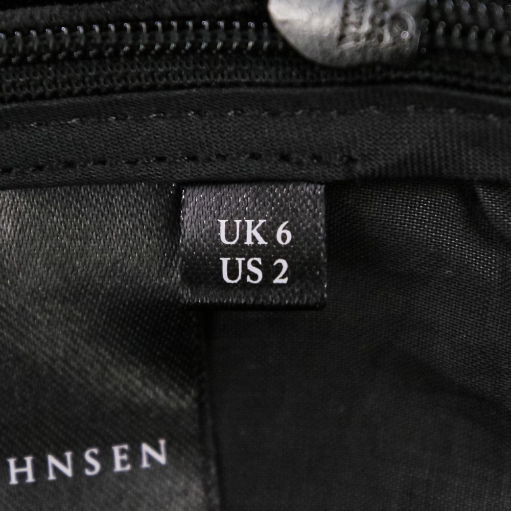 CECILIE BAHNSEN セシリーバンセン JAK TOP パフスリーブ バックオープン ベルベット オフショルダー ブラウス UK6 ブラック レディース 古着 中古 USED CECILIE BAHNSEN セシリーバンセン JAK TOP パフスリーブ バック