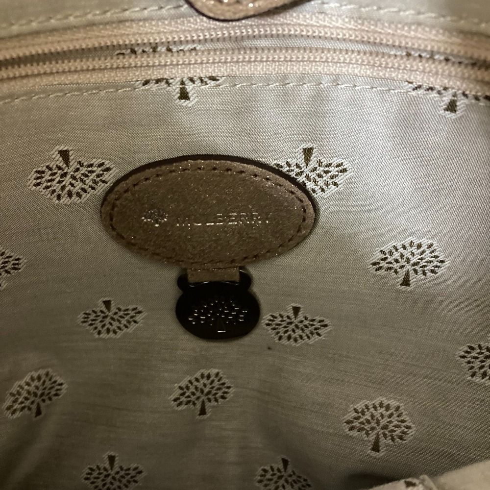 美品 Mulberry マルベリー メタリックレザー セミショルダーバッグ