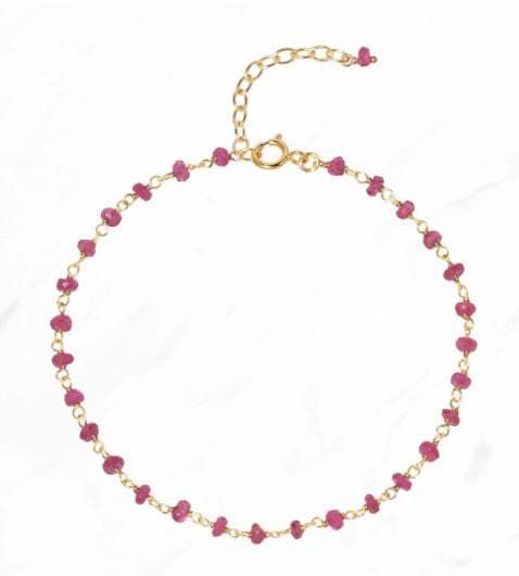 美品】NATURALI JEWELRY ルビーメガネ留めブレスレット 美品NATURALI