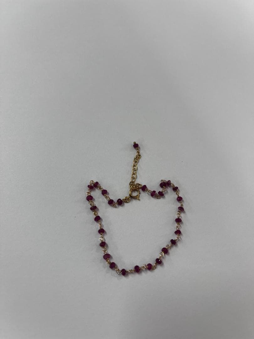 美品】NATURALI JEWELRY ルビーメガネ留めブレスレット 美品NATURALI