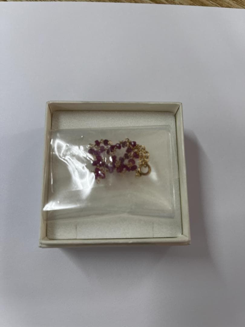 美品】NATURALI JEWELRY ルビーメガネ留めブレスレット 美品NATURALI