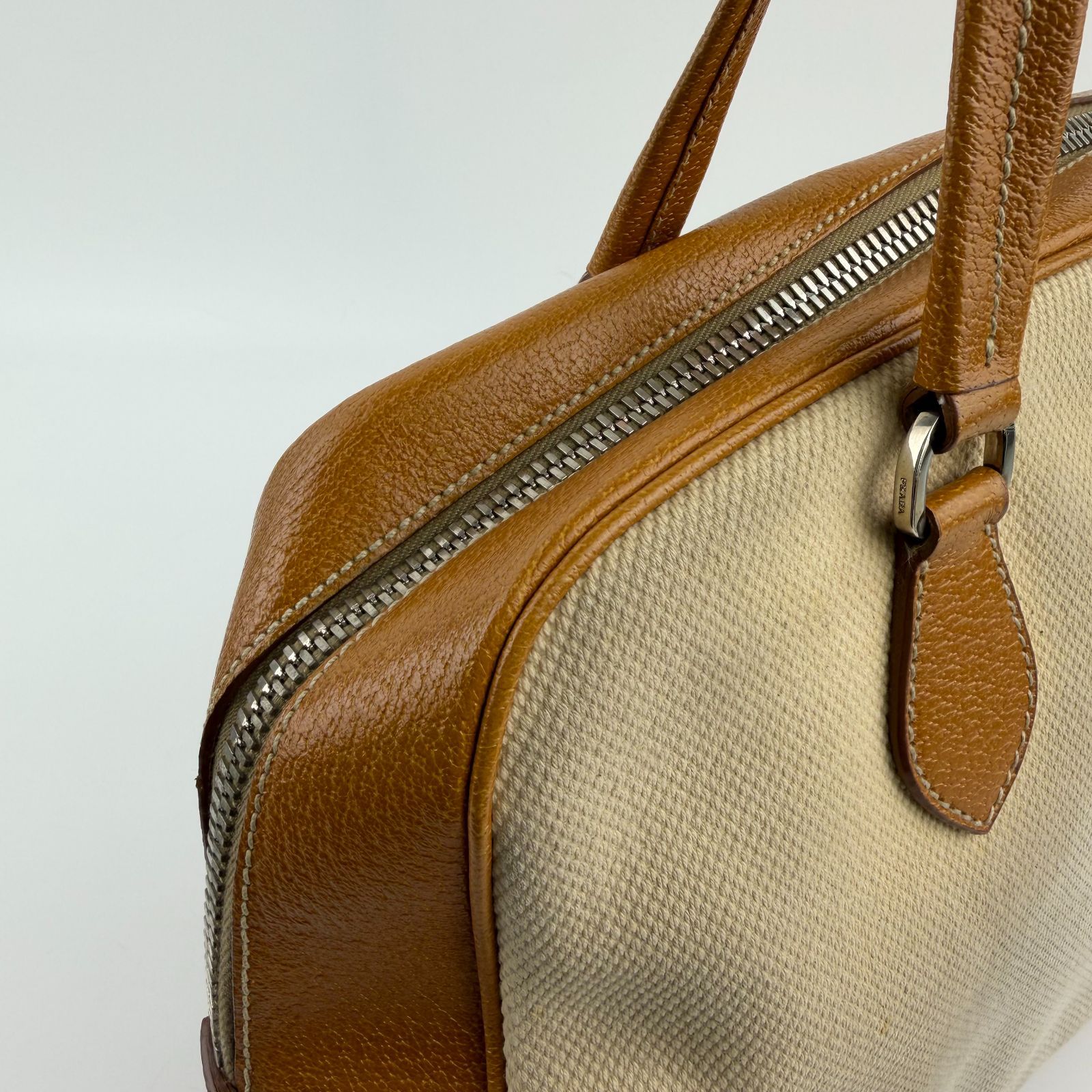 【中古】PRADA プラダ ハンドバッグ ショルダーバッグ キャンバス 