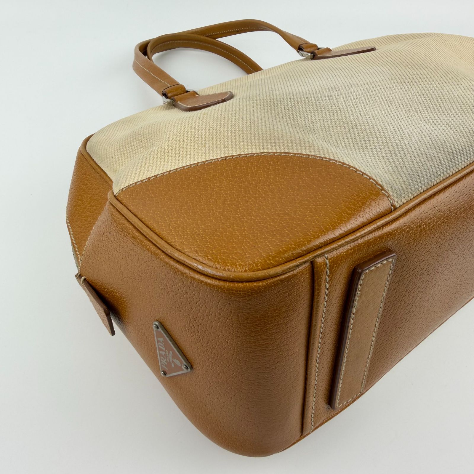 【中古】PRADA プラダ ハンドバッグ ショルダーバッグ キャンバス 