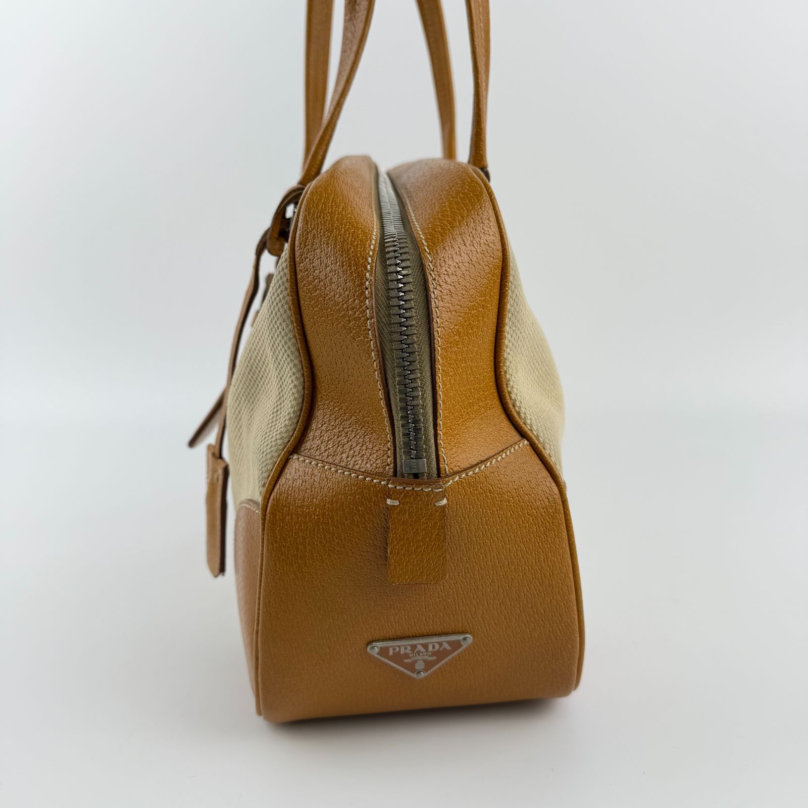 【中古】PRADA プラダ ハンドバッグ ショルダーバッグ キャンバス 