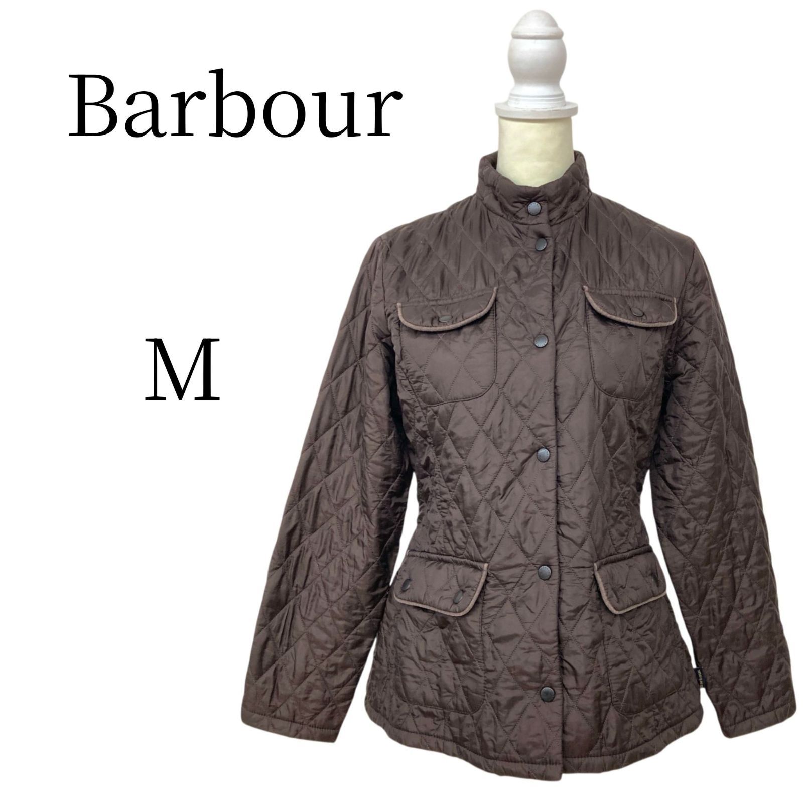 バブアー Barbour キルティングジャケット 中綿 M 茶 ブラウン 